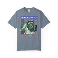 America's 250th Birthday, Statue of Liberty - Comfort Colors | Trendy Men's and Women's T-Shirt. Direct to Garment. Printed & Shipped in the USA. Unisex Sizes.