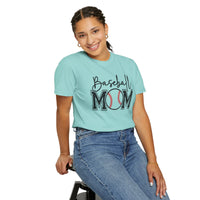 Baseball Mom - Comfort Colors | Trendy Women's T-Shirt. Direct to Garment. Printed & Shipped in the USA. Unisex Sizes.