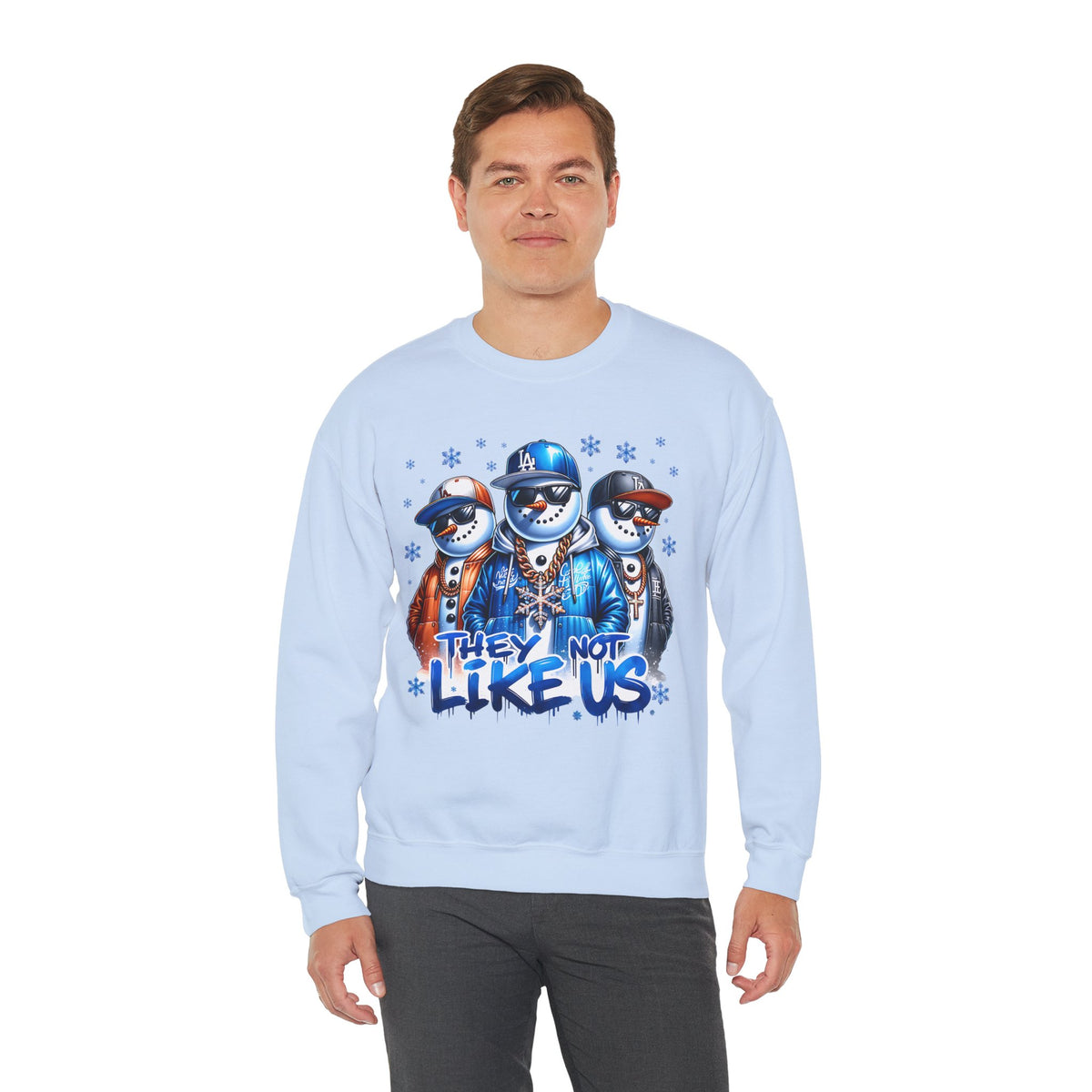 They Not Like Us Snowmen – Gildan Heavy Blend | Trendy Men's and Women’s Soft Sweatshirt. Direct to Garment. Printed & Shipped in the USA. Unisex Sizes.