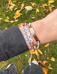 Woven "Seek Him" Bracelet - White