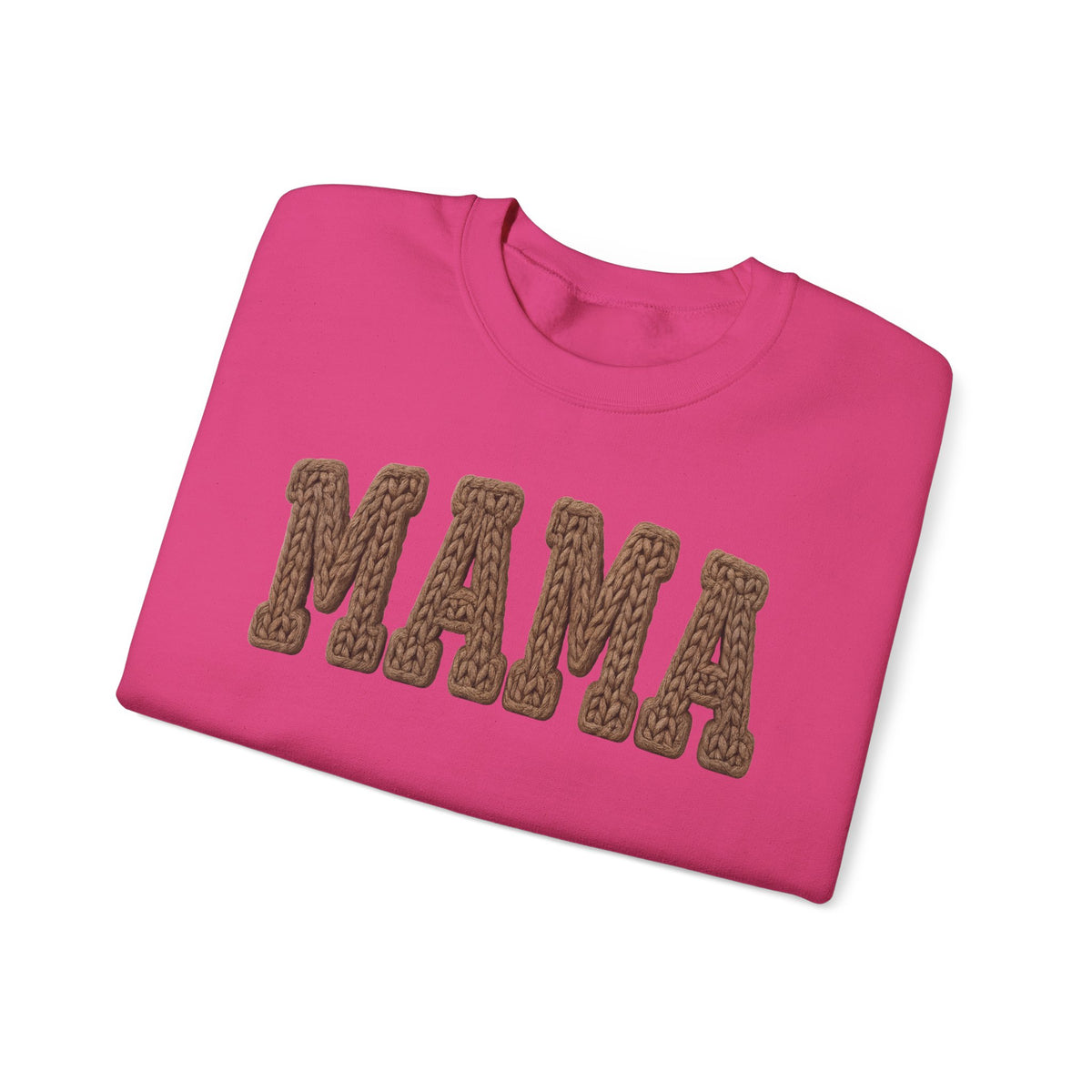Mama, Faux Knit – Gildan Heavy Blend | Trendy Women’s Soft Sweatshirt. Direct to Garment. Printed & Shipped in the USA. Unisex Sizes.