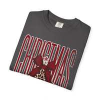 Christmas Season Leopard Tree  - Comfort Colors | Trendy Women's T-Shirt. Direct to Garment. Printed & Shipped in the USA. Unisex Sizes.
