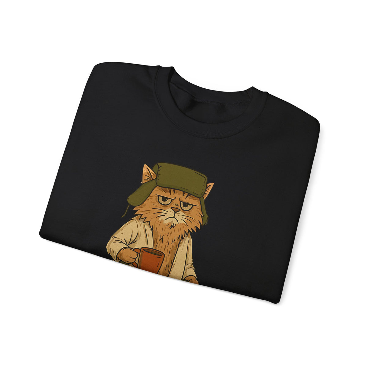 Litter's Full, Funny Cat – Gildan Heavy Blend | Trendy Men's and Women’s Soft Sweatshirt. Direct to Garment. Printed & Shipped in the USA. Unisex Sizes.