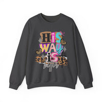 His Way Is Better, Patchwork – Gildan Heavy Blend | Trendy Women’s Soft Sweatshirt. Direct to Garment. Printed & Shipped in the USA. Unisex Sizes.