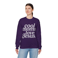 Cool Moms Love Jesus, Vintage – Gildan Heavy Blend | Trendy Women’s Soft Sweatshirt. Direct to Garment. Printed & Shipped in the USA. Unisex Sizes.