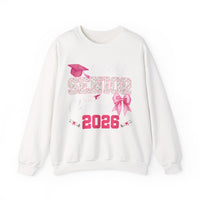 Class of 2026 I Did It Senior Coquette Bow Graduation – Gildan Heavy Blend | Trendy Women’s Soft Sweatshirt. Direct to Garment. Printed & Shipped in the USA. Unisex Sizes.