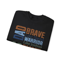 He is Dad: Brave, Warrior, Smart, Wise, Christian Father - Bible Faith – Gildan Heavy Blend | Trendy Men's Soft Sweatshirt. Direct to Garment. Printed & Shipped in the USA. Unisex Sizes.