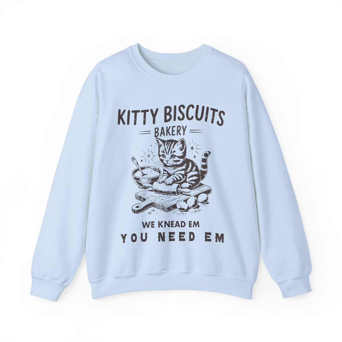 Kitty Biscuits Bakery – Gildan Heavy Blend | Trendy Women’s and Men's Soft Sweatshirt. Direct to Garment. Printed & Shipped in the USA. Unisex Sizes.