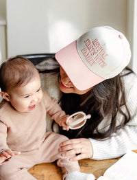 Embroidered (Peach) Revival Starts With Family Snapback Hat