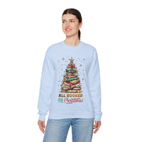 All Booked For Christmas – Gildan Heavy Blend | Trendy Women’s Soft Sweatshirt. Direct to Garment. Printed & Shipped in the USA. Unisex Sizes.