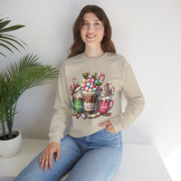 Hot Chocolate Mugs Christmas Hot Cocoa – Gildan Heavy Blend | Trendy Women’s Soft Sweatshirt. Direct to Garment. Printed & Shipped in the USA. Unisex Sizes.