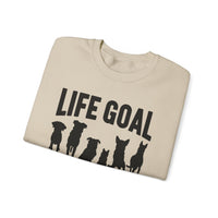 Life Goal Rescue All The Dogs – Gildan Heavy Blend | Trendy Men's and Women’s Soft Sweatshirt. Direct to Garment. Printed & Shipped in the USA. Unisex Sizes.