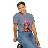 Birthday Girl, Highland Cow - Comfort Colors | Trendy Women's T-Shirt. Direct to Garment. Printed & Shipped in the USA. Unisex Sizes.