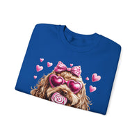Goldendoodle Love – Gildan Heavy Blend | Trendy Women’s Soft Sweatshirt. Direct to Garment. Printed & Shipped in the USA. Unisex Sizes.