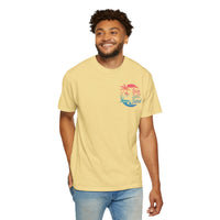 Sun Salt Sand, Beach Sunset - Front & Back Print - Comfort Colors | Trendy Women's and Men's T-Shirt. Direct to Garment. Printed & Shipped in the USA. Unisex Sizes.