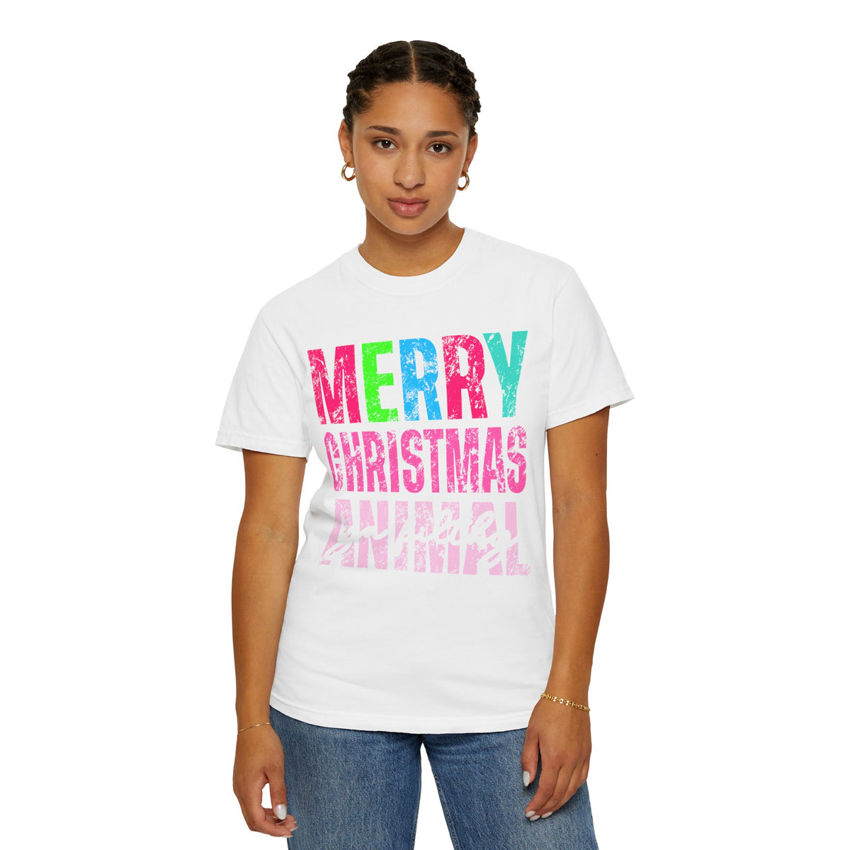 Merry Christmas Ya Filthy Animal - Comfort Colors | Trendy Women's T-Shirt. Direct to Garment. Printed & Shipped in the USA. Unisex Sizes.