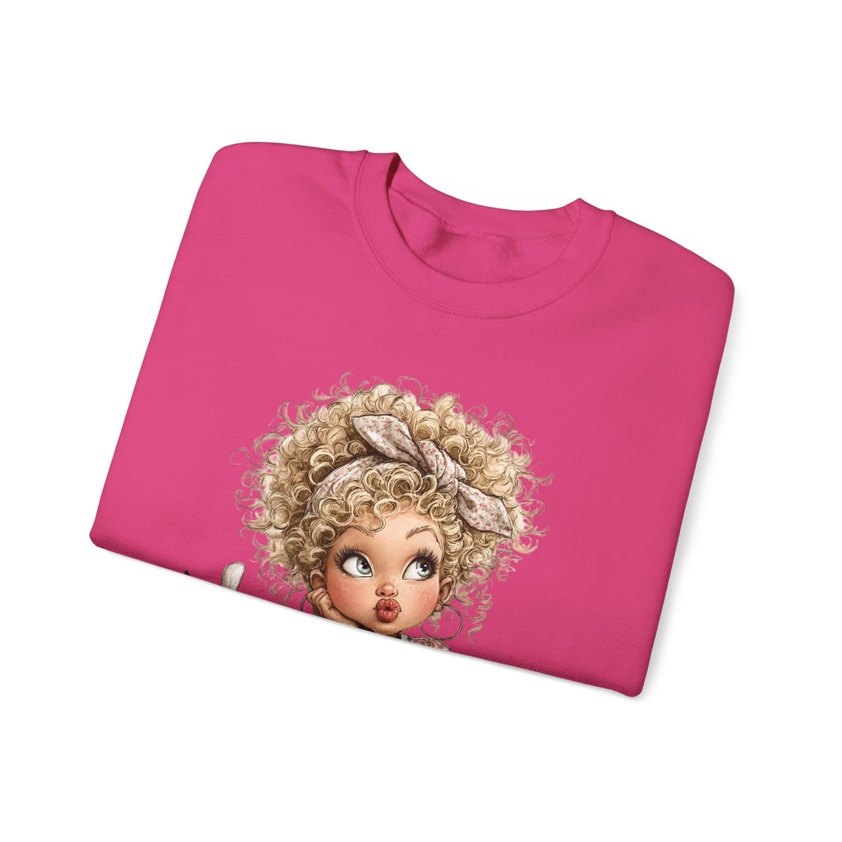 Cute Artist Curly Girl – Gildan Heavy Blend | Trendy Women’s Soft Sweatshirt. Direct to Garment. Printed & Shipped in the USA. Unisex Sizes.
