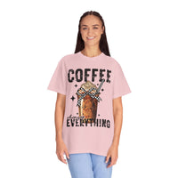 Coffee Changes Everything, Iced Coffee, Coffee Lovers - Comfort Colors | Trendy Women's T-Shirt. Direct to Garment. Printed & Shipped in the USA. Unisex Sizes.
