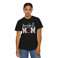 Baseball Mom - Comfort Colors | Trendy Women's T-Shirt. Direct to Garment. Printed & Shipped in the USA. Unisex Sizes.