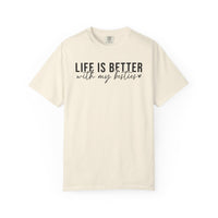 Life Is Better With My Besties - Comfort Colors | Trendy Women's T-Shirt. Direct to Garment. Printed & Shipped in the USA. Unisex Sizes.