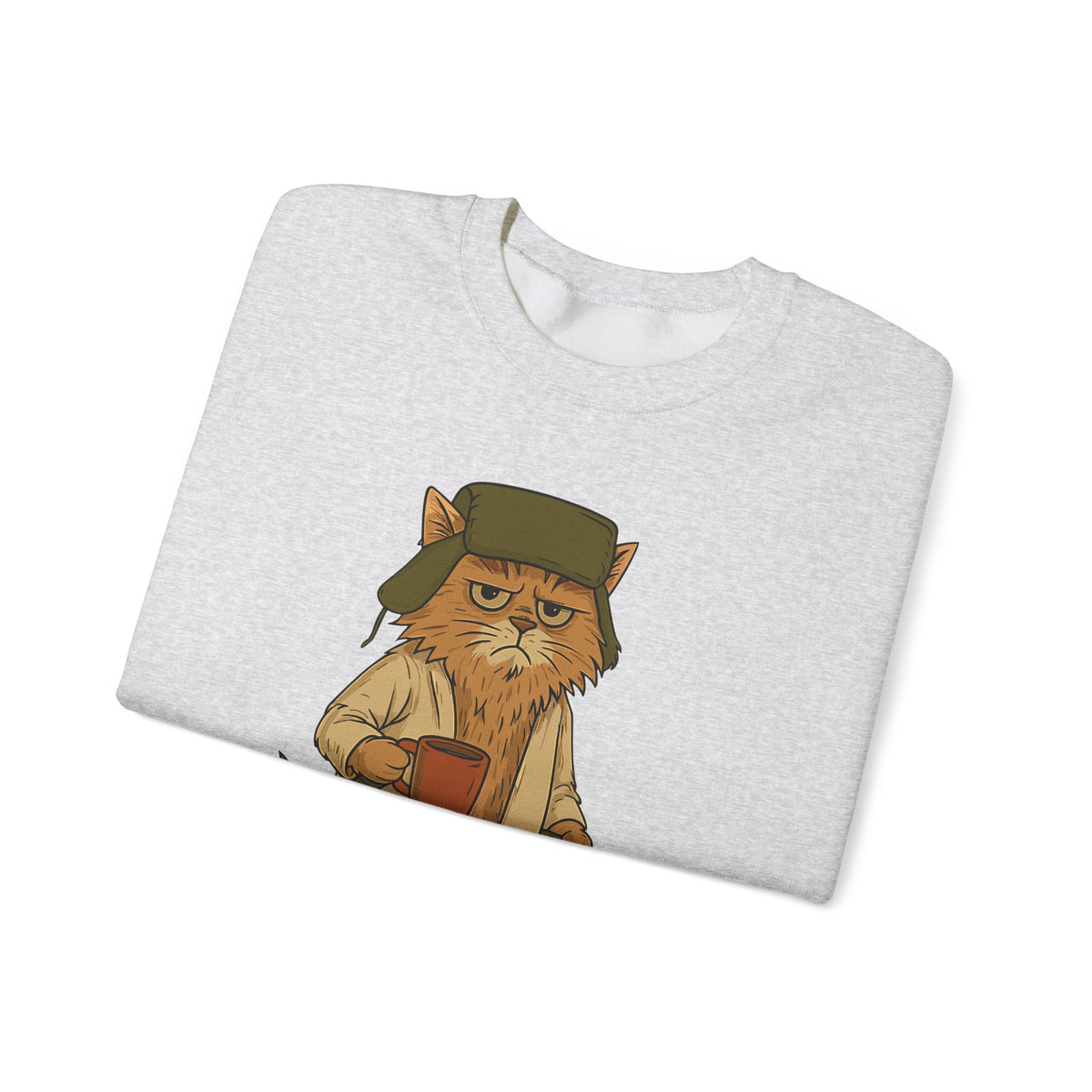 Litter's Full, Funny Cat – Gildan Heavy Blend | Trendy Men's and Women’s Soft Sweatshirt. Direct to Garment. Printed & Shipped in the USA. Unisex Sizes.