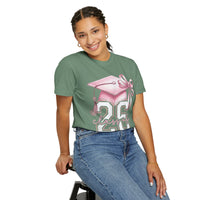 Pink Coquette, Class of 2026 Graduation Cap - Comfort Colors | Trendy Women's T-Shirt. Direct to Garment. Printed & Shipped in the USA. Unisex Sizes.