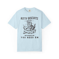 Kitty Biscuits Bakery - Comfort Colors | Trendy Women's and Men's T-Shirt. Direct to Garment. Printed & Shipped in the USA. Unisex Sizes.