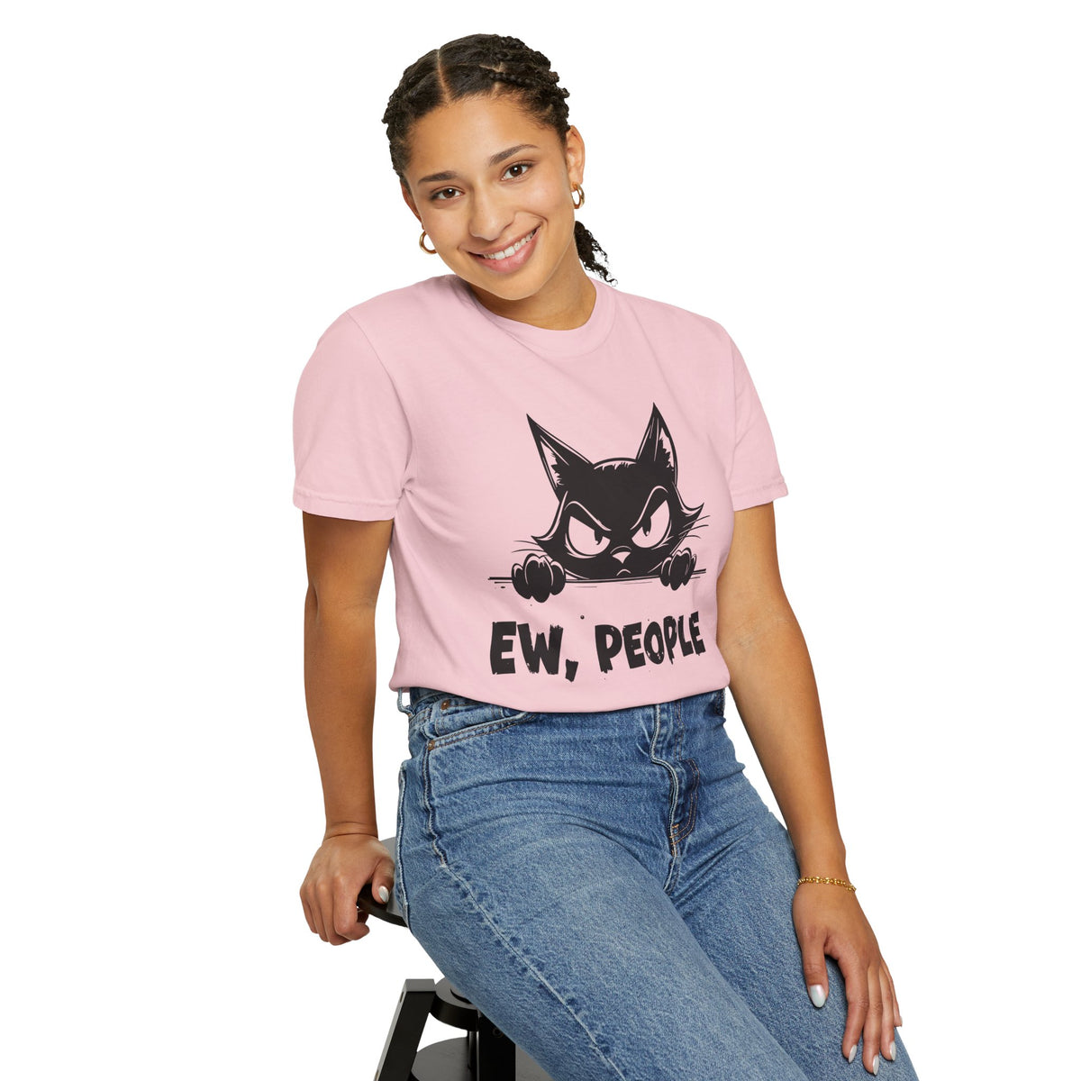 Ew People, Grumpy Cat - Comfort Colors | Funny Unisex T-Shirt. Direct to Garment. Printed & Shipped in the USA. Unisex Sizes.