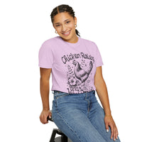 Chicken Raising and Jesus Praising - Comfort Colors | Trendy Men's and Women's T-Shirt. Direct to Garment. Printed & Shipped in the USA. Unisex Sizes.