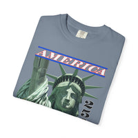 America's 250th Birthday, Statue of Liberty - Comfort Colors | Trendy Men's and Women's T-Shirt. Direct to Garment. Printed & Shipped in the USA. Unisex Sizes.