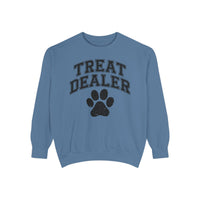 Treat Dealer, Dog Lover - Comfort Colors | Trendy Women's and Men's Sweatshirt. Direct to Garment. Printed & Shipped in the USA. Unisex Sizes.