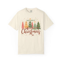 Merry ChrisTmas - Christian Faith - Comfort Colors | Trendy Women's T-Shirt. Direct to Garment. Printed & Shipped in the USA. Unisex Sizes.