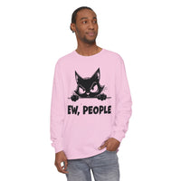 Ew People, Grumpy Cat - Comfort Colors | Trendy Women's and Men's Long Sleeve T-Shirt. Direct to Garment. Printed & Shipped in the USA. Unisex Sizes.