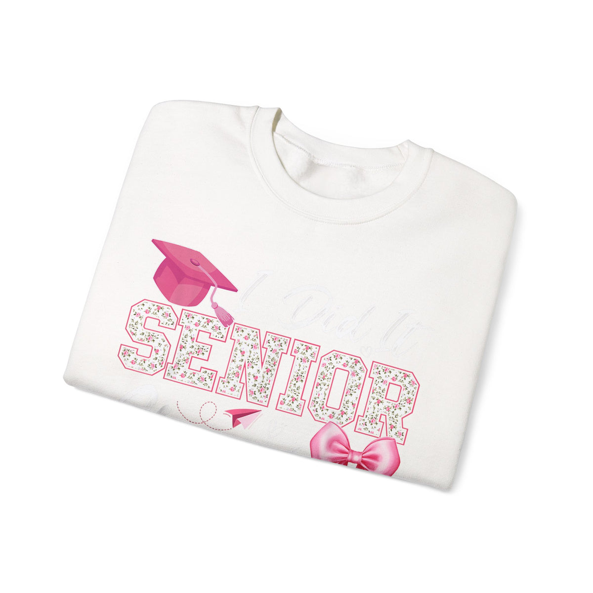 Class of 2026 I Did It Senior Coquette Bow Graduation – Gildan Heavy Blend | Trendy Women’s Soft Sweatshirt. Direct to Garment. Printed & Shipped in the USA. Unisex Sizes.