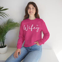 Wifey – Gildan Heavy Blend | Trendy Women’s Soft Sweatshirt. Direct to Garment. Printed & Shipped in the USA. Unisex Sizes.