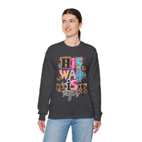 His Way Is Better, Patchwork – Gildan Heavy Blend | Trendy Women’s Soft Sweatshirt. Direct to Garment. Printed & Shipped in the USA. Unisex Sizes.