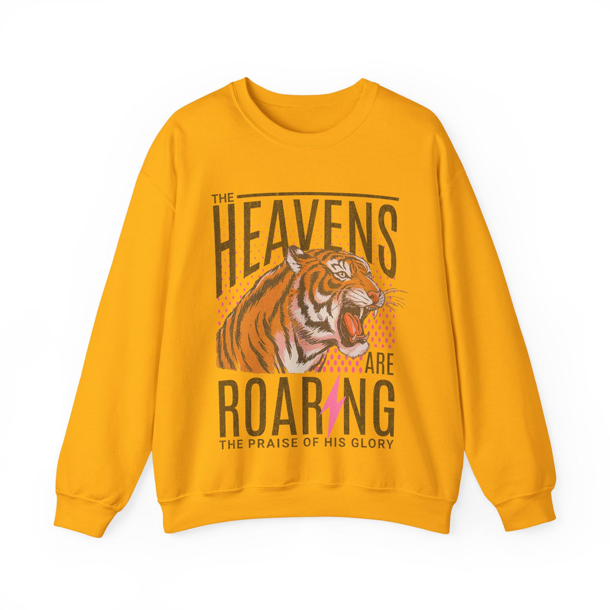 The Heavens Are Roaring, Vintage – Gildan Heavy Blend | Trendy Women’s Soft Sweatshirt. Direct to Garment. Printed & Shipped in the USA. Unisex Sizes.