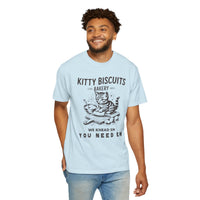 Kitty Biscuits Bakery - Comfort Colors | Trendy Women's and Men's T-Shirt. Direct to Garment. Printed & Shipped in the USA. Unisex Sizes.
