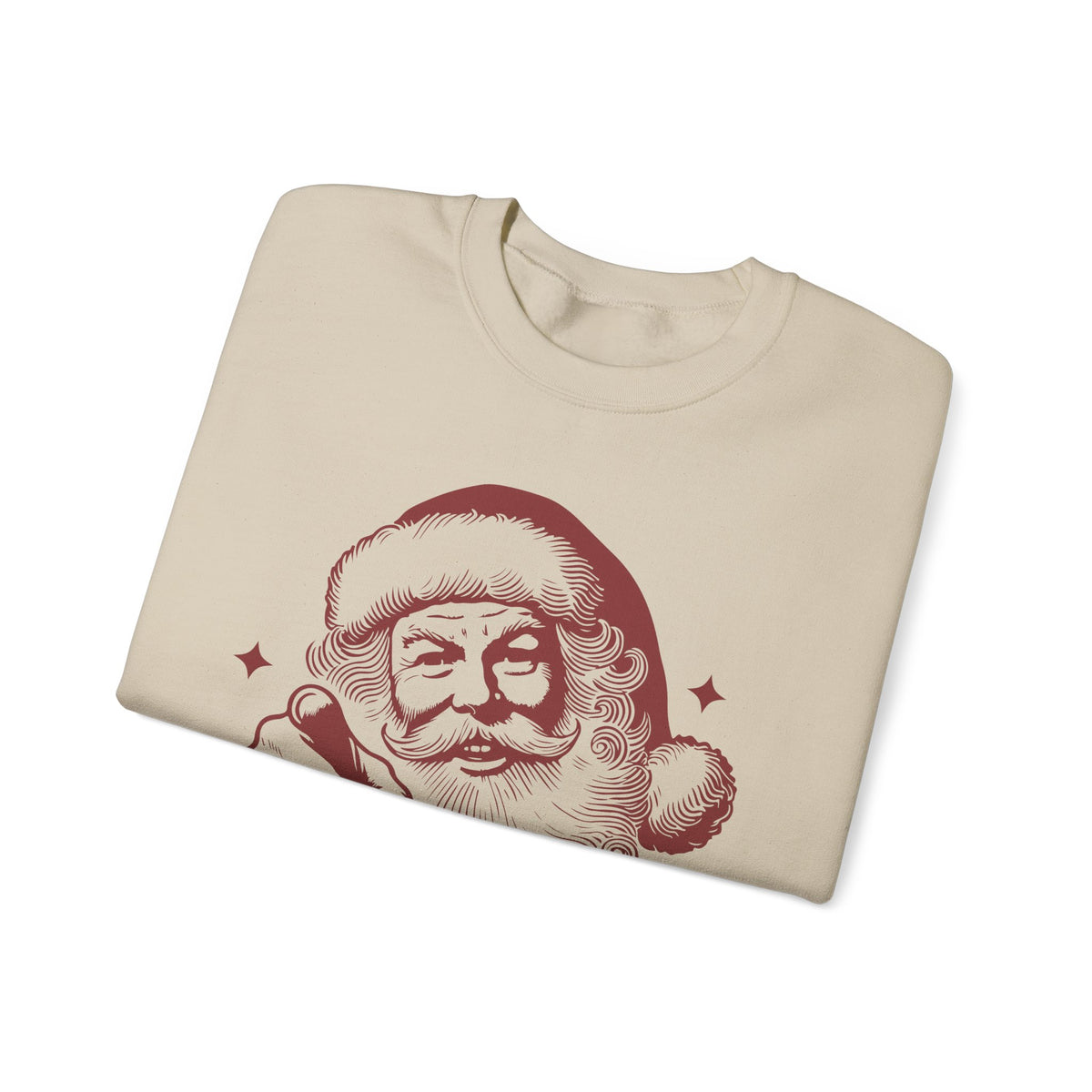 Vintage Santa "You Ain't Gettin' Shit" Funny Christmas – Gildan Heavy Blend | Trendy Women’s and Men's Soft Sweatshirt. Direct to Garment. Printed & Shipped in the USA. Unisex Sizes.