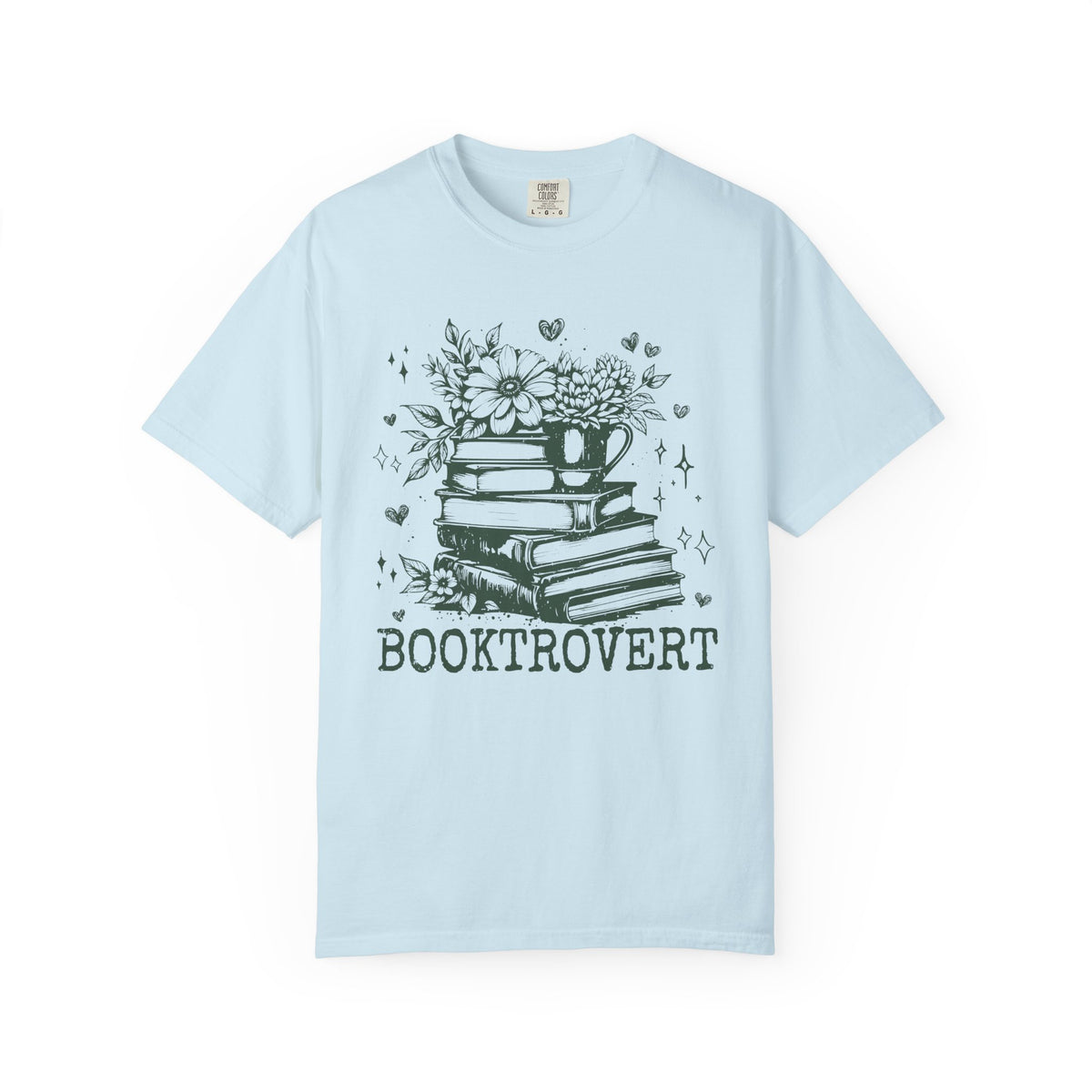 Booktrovert - Comfort Colors | Trendy Women's T-Shirt. Direct to Garment. Printed & Shipped in the USA. Unisex Sizes.