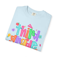 Coquette Third Grade Pencil Bow - Comfort Colors | Trendy Women's T-Shirt. Direct to Garment. Printed & Shipped in the USA. Unisex Sizes.