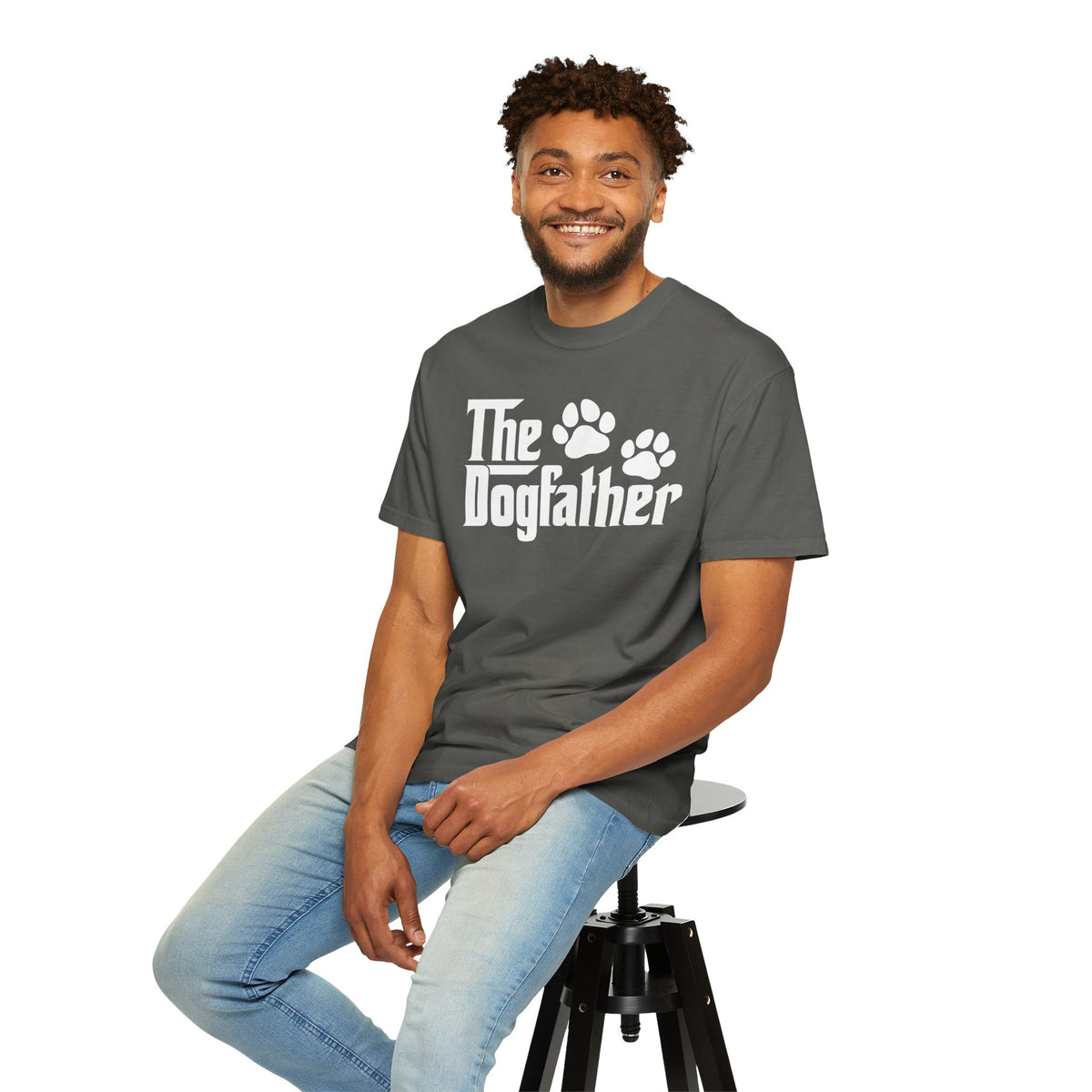 The DogFather - Comfort Colors | Trendy Men's T-Shirt. Direct to Garment. Printed & Shipped in the USA. Unisex Sizes.
