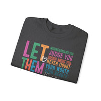 Let Them - Keep Shining – Gildan Heavy Blend | Trendy Women’s Soft Sweatshirt. Direct to Garment. Printed & Shipped in the USA. Unisex Sizes.