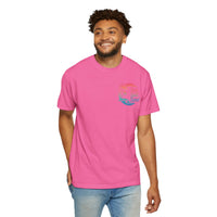 Sun Salt Sand, Beach Sunset - Front & Back Print - Comfort Colors | Trendy Women's and Men's T-Shirt. Direct to Garment. Printed & Shipped in the USA. Unisex Sizes.