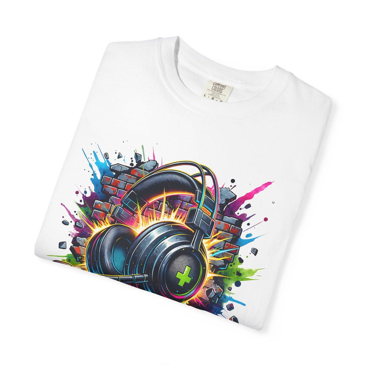 Gaming Headset I Can't Hear You, I'm Gaming - Comfort Colors | Trendy Men's And Women's T-Shirt. Direct to Garment. Printed & Shipped in the USA. Unisex Sizes.