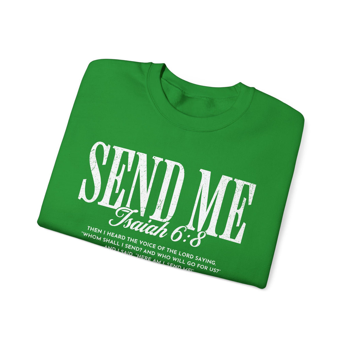 Send Me, Vintage - Faith – Gildan Heavy Blend | Trendy Women’s and Men's Soft Sweatshirt. Direct to Garment. Printed & Shipped in the USA. Unisex Sizes.