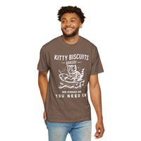 Kitty Biscuits Bakery - Comfort Colors | Trendy Women's and Men's T-Shirt. Direct to Garment. Printed & Shipped in the USA. Unisex Sizes.