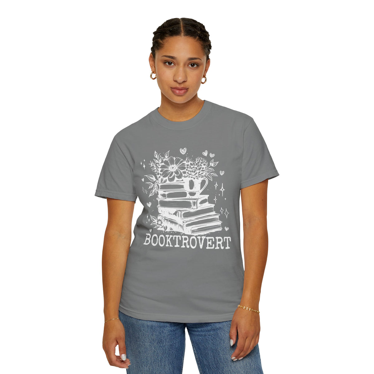 Booktrovert - Comfort Colors | Trendy Women's T-Shirt. Direct to Garment. Printed & Shipped in the USA. Unisex Sizes.