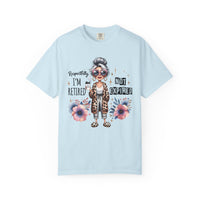 Retired Not Expired, Leopard Funny Grandma - Comfort Colors | Trendy Women's T-Shirt. Direct to Garment. Printed & Shipped in the USA. Unisex Sizes.