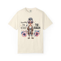 Retired Not Expired, Leopard Funny Grandma - Comfort Colors | Trendy Women's T-Shirt. Direct to Garment. Printed & Shipped in the USA. Unisex Sizes.